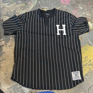HUF Black and White Pinstripe Jersey